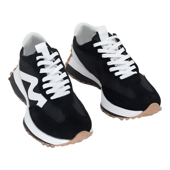 Steve Madden Shoes - Steve Madden Campo Retro Lace-Up Jogger Sneakers Black Multi 9M